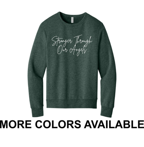 CFF - BELLA+CANVAS® Unisex Sponge Fleece Classic Crewneck Sweatshirt | Stronger Through Our Angels