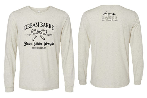 Dream Barre -  BELLA + CANVAS Triblend Long Sleeve Tee| Bow Design