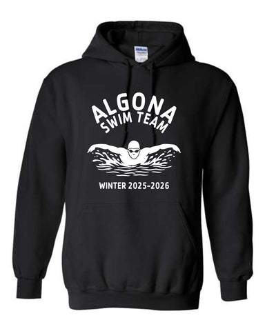Algona Swim Team | Winter 2025 -  Gildan Hooded Sweatshirt (Youth/Adult)