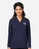 EX Op Staff - Devon & Jones Women's Raleigh Shawl Collar Knit Top
