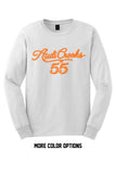 A.Crooks - Gildan® Ultra Cotton® Long Sleeve T-Shirt (Youth/Adult) | Orange AC Rope