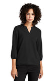 FTSB - MERCER+METTLE™ Women's Stretch Crepe 3/4-Sleeve Blouse