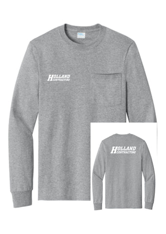 Holland Contracting - Long Sleeve Pocket Tee