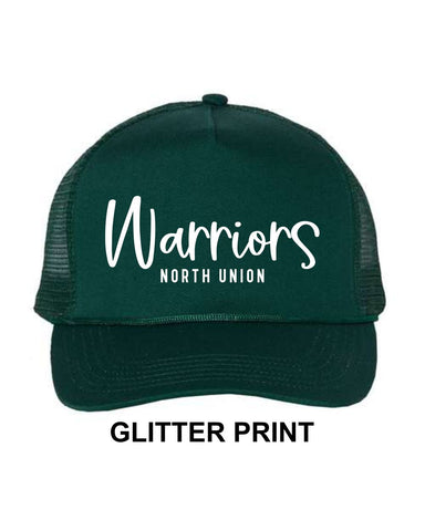 NU Holiday Benefit '25 - Five-Panel Trucker Cap | Glitter Print