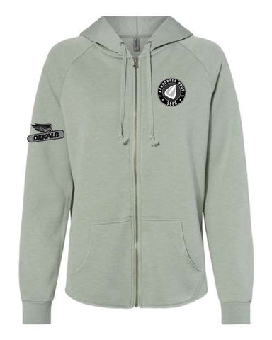 ABS-Independent Trading Co. Women's California Wave Wash Full-Zip Hooded Sweatshirt