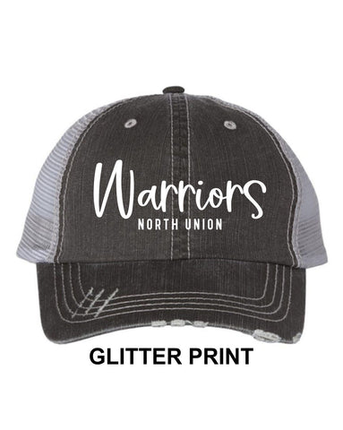 NU Holiday Benefit '25 - Herringbone Cotton Twill Mesh Cap | Glitter Print