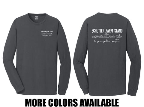 Schutjer Farm Stand - Port & Co™ Beach Wash® Garment-Dyed Long Sleeve Te