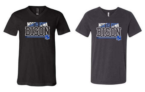NI Holiday 2025 - BELLA + CANVAS - Jersey V-Neck Tee | Design 1