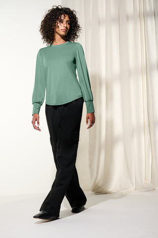 ISB-Mercer+Mettle® Women’s Stretch Jersey Long Sleeve Blouson Top