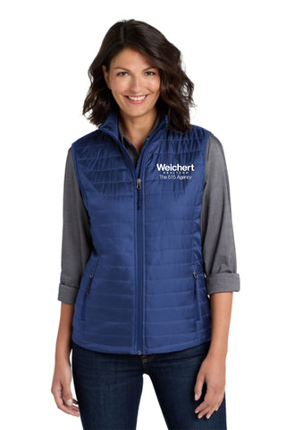 W. Realtors -Port Authority® Women's Packable Puffy Vest (Embroidered)