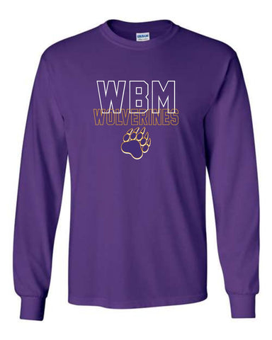 WBM Spirit Store '24 - Purple Long Sleeve Tee (Youth/Adult)