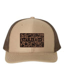 S4J -  Snapback Trucker Cap with Leather Patch  | Rustic Name Tag