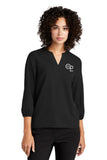 Ex Op Staff - MERCER+METTLE™ Women's Stretch Crepe 3/4-Sleeve Blouse