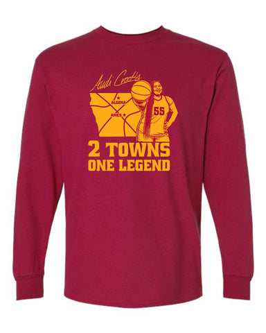 A.C. -Cardinal Long Sleeve Tee | 2 Towns 1 Legend