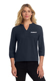 FSB - MERCER+METTLE™ Women's Stretch Crepe 3/4-Sleeve Blouse