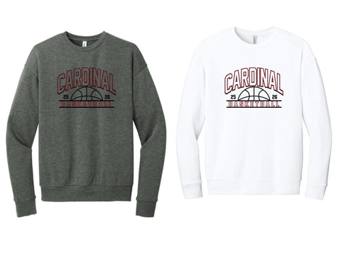 GHV Basketball '25 - BELLA + CANVAS - Sponge Fleece Drop Shoulder Crewneck Sweatshirt
