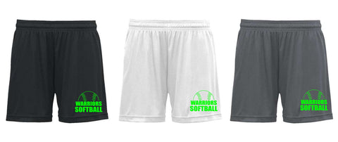 Warriors Softball '25 - Women's Mesh Shorts (3 Colors)
