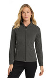 WIB Port Authority® Women's Heather Microfleece Full-Zip Jacket