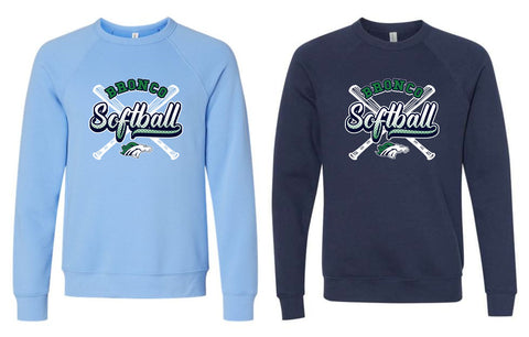 BK Softball '25 - BELLA + CANVAS - Sponge Fleece Raglan Crewneck Sweatshirt
