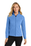 WIB Port Authority® Women's Heather Microfleece Full-Zip Jacket