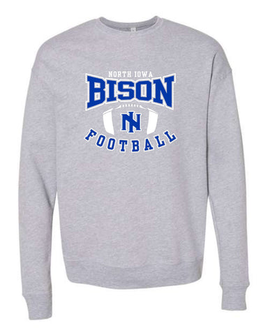 NI Football 2025 - BELLA + CANVAS - Sponge Fleece Drop Shoulder Crewneck Sweatshirt
