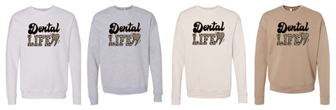 LFD - BELLA + CANVAS - Sponge Fleece Drop Shoulder Crewneck Sweatshirt - Cheetah Dental Life