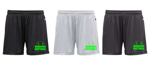 Warriors Softball '25 - Girls' B-Core Shorts  (3 Colors)