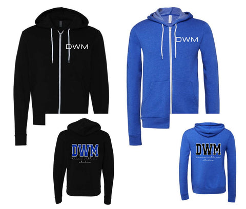 DWM-BELLA + CANVAS - Sponge Fleece Full-Zip Hoodie| DWM+Back Print