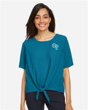EX Op Staff - Devon & Jones Women's Perfect Fit™ Tie Front Blouse