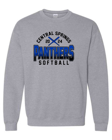 CS Softball '24 -Crew Sweatshirt (Youth & Adult) 3 Color Options