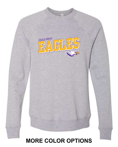 EG Spirit Store '25 - BELLA + CANVAS Unisex Sponge Fleece Raglan Crewneck Sweatshirt | Eagles