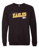 EG Spirit Store '25 - BELLA + CANVAS Unisex Sponge Fleece Raglan Crewneck Sweatshirt | Eagles