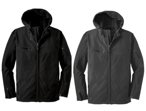 LFD-Port Authority® Textured Hooded Soft Shell Jacket