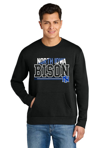 NI Holiday 2025 - Next Level Apparel® Santa Barbara Pocket Sweatshirt | Design 1
