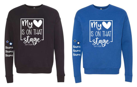 DWM-BELLA + CANVAS - Sponge Fleece Drop Shoulder Crewneck Sweatshirt | My ♥ + Sleeve