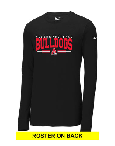 Algona Football '25 - Nike Dri-FIT Cotton/Poly Long Sleeve Tee | Roster Design