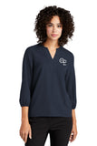 Ex Op Staff - MERCER+METTLE™ Women's Stretch Crepe 3/4-Sleeve Blouse