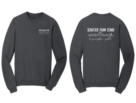 Schutjer Farm Stand - Port & Co™ Beach Wash® Garment-Dyed Crewneck Sweatshirt