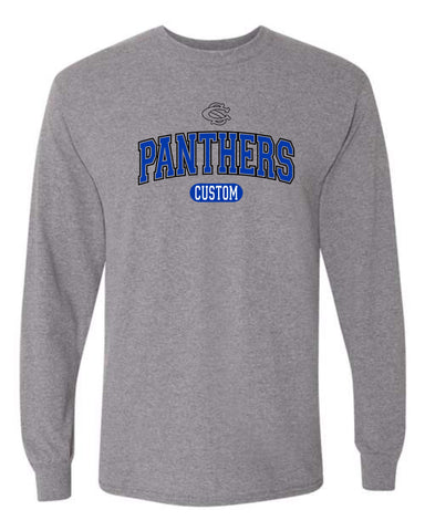 CS Spirit Shop - "Custom" Graphite Heather 50/50 Blend Long Sleeve Tee