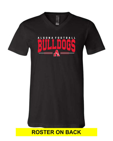 Algona Football '25 - BELLA + CANVAS Unisex Jersey V-Neck Tee | Roster Design