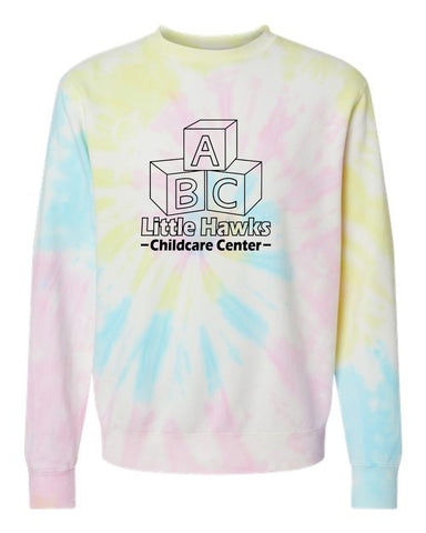 Little Hawks - Independent Trading Co. - Midweight Tie-Dyed Crewneck Sweatshirt