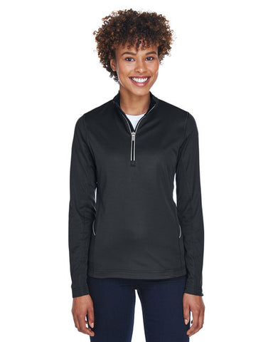 LFD- UltraClub Ladies' Cool & Dry Sport Quarter-Zip Pullover