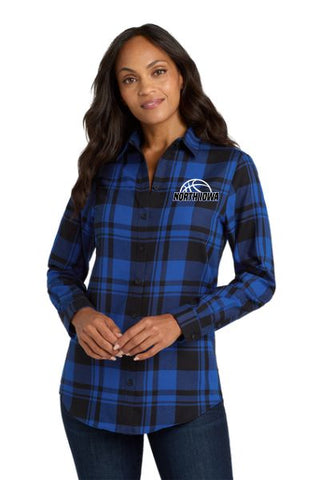 NI Basketball 2025 -Port Authority® Women's Plaid Flannel Tunic
