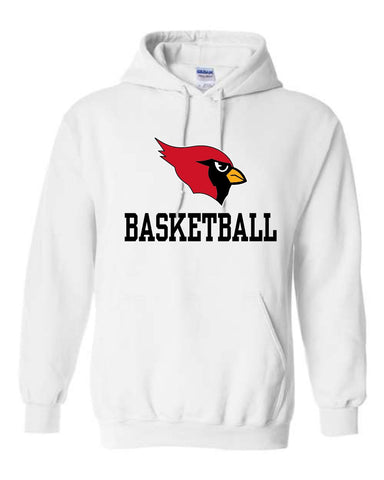 GHV Basketball '25 - White Hooded Sweatshirt Youth, Adult, Talls  | Cardinal Design