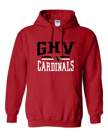 GHV Holiday '25 - RED Hooded Sweatshirt Youth, Adult, Talls