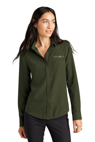 FTSB-Mercer+Mettle® Women's Stretch Crepe Long Sleeve Camp Blouse