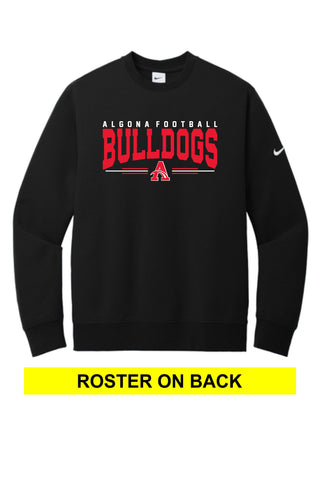 Algona Football '25 - Nike Club Fleece Sleeve Swoosh Crew |  Roster Design