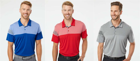 CSA - Adidas - Heathered 3-Stripes Colorblocked Polo