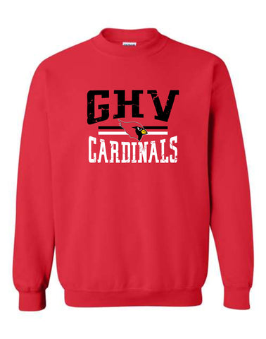 GHV Holiday '25 - RED Crewneck Sweatshirt -Adult, Talls