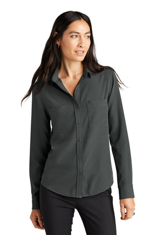 FTSB-Mercer+Mettle® Women's Stretch Crepe Long Sleeve Camp Blouse